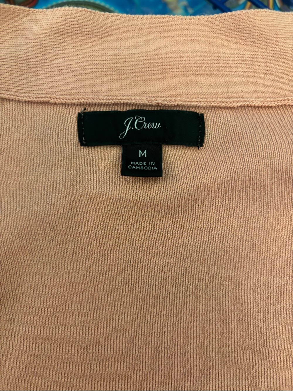 J. Crew V-Neck Front Button Peach Cardigan Size Medium - Picture 7 of 9